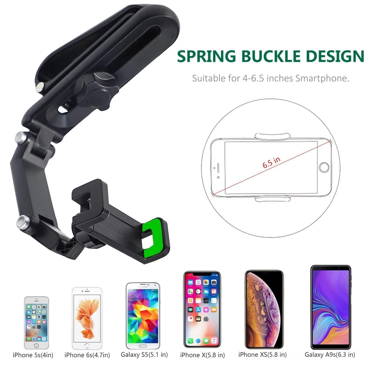 Car Phone Holder, Multifunctional 1080° Rotatable and Foldable